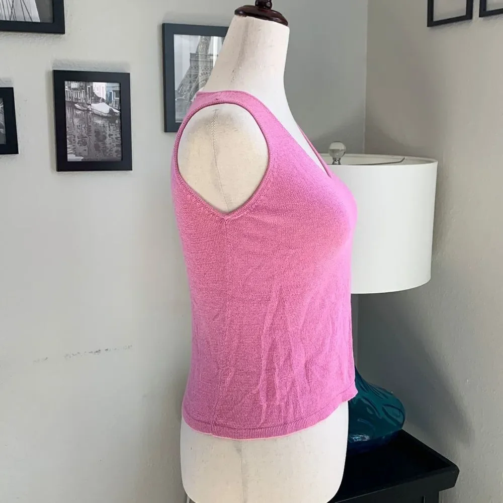Eileen Fisher v neck sleeveless top size small - Picture 2 of 8